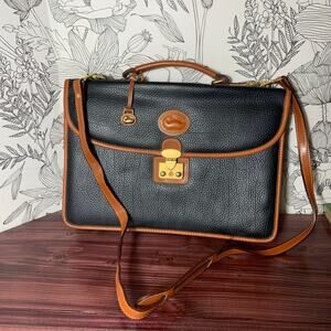 Vintage Dooney and Bourke Black Briefcase EUC!